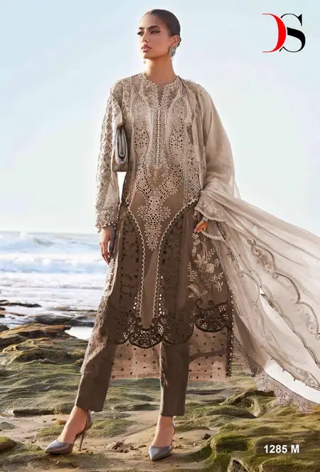 Maria B Premium Embroidered 25 Vol 2 I To M By Deepsy Cotton Dupatta Pakistani Suits